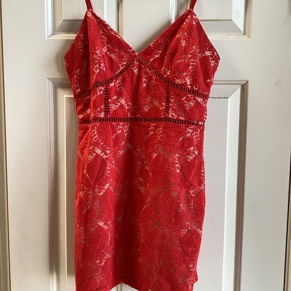 Super down red mini dress size medium - Picture 3 of 4
